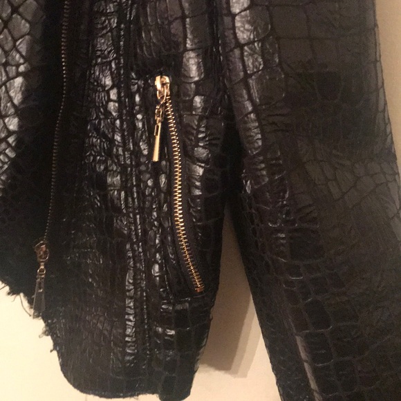 Black aviator in faux leather - Picture 2 of 6